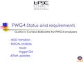 PWG4 Status and requirements Gustavo Conesa Balbastre for PWG4 analyzers - AOD transition - EMCAL analysis - Issues - trigger QA JETAN updates.