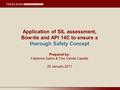 Application of SIL assessment, Bow-tie and API 14C to ensure a thorough Safety Concept Prepared by: Fabienne Salimi & Tino Vande Capelle 26 January 2011.