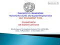 1 GULAB SINGH UN Statistics Division DIAGNOSTIC FRAMEWORK: National Accounts and Supporting Statistics SELF ASSESSMENT TOOL Workshop on the Implementation.