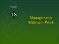 McGraw-Hill © 2005 The McGraw-Hill Companies, Inc. All rights reserved. 18-1 Management: Making it Work Chapter 18.