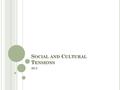 S OCIAL AND C ULTURAL T ENSIONS 20.3. O BJECTIVES Compare economic and cultural life in rural America to that in urban America. Discuss the changes in.