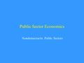 Public Sector Economics Nondemocractic Public Sectors.