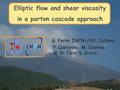 Elliptic flow and shear viscosity in a parton cascade approach G. Ferini INFN-LNS, Catania P. Castorina, M. Colonna, M. Di Toro, V. Greco.