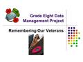 Grade Eight Data Management Project Remembering Our Veterans.