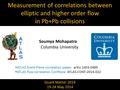 Measurement of correlations between elliptic and higher order flow in Pb+Pb collisions Soumya Mohapatra Columbia University Quark Matter 2014 19-24 May.