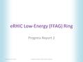 ERHIC Low-Energy (FFAG) Ring Progress Report 2 November 19, 2013Stephen Brooks, eRHIC FFAG meeting1.