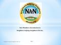 Neighbors-helping-Neighbors USA, Inc. Page 1 New Members Introduction to Neighbors-helping-Neighbors USA Inc.