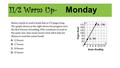 11/2 Warm Up- Monday. 11/2 Objective I will be able to write and graph linear equations using point-slope form.