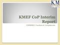 KMEF CoP Interim Report COMBINED: Functions & Competencies.