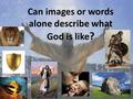 Can images or words alone describe what God is like ?