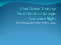 Kristy Strong, John White, Andrew Maale. The Right Strategic Sequence Buyer Utility: Is there a compelling reason for people to buy it? Park the idea.