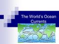 The World’s Ocean Currents. Ocean Currents 160 Million Years Ago 100 Million Years Ago 30 Million Years Ago.