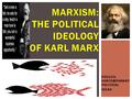 POS223, CONTEMPORARY POLITICAL IDEAS MARXISM: THE POLITICAL IDEOLOGY OF KARL MARX.