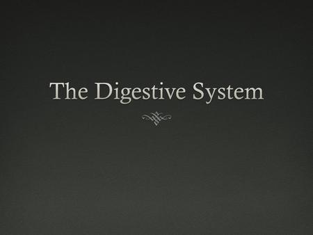 Functions of the Digestive System  The digestive system converts food into small molecules that can be used by the cells of the body.  Food is processed.