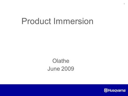 1 Product Immersion Olathe June 2009. 2 FS 4800 Available as a front pivot (Standard) or rear pivot model 900mm (36”) Maximum Blade Capacity 35.7 kW (48.