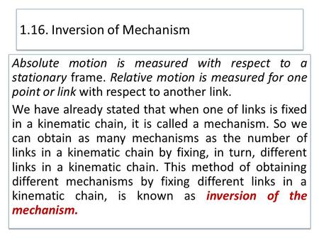 1.16. Inversion of Mechanism