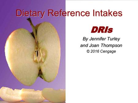 Dietary Reference Intakes