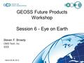 March 26-28, 2013 1 GEOSS Future Products Workshop Session 6 - Eye on Earth Steven F. Browdy OMS Tech, Inc. IEEE.