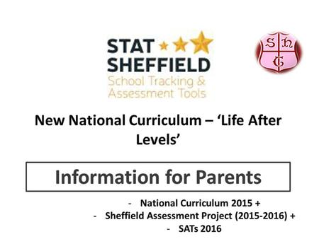 National Curriculum – changes and implications Assessment – changes and implications SATs 2016 – Year 2 & 6.