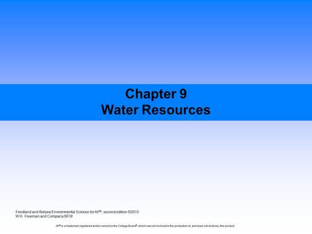 Chapter 9 Water Resources