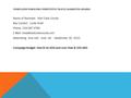 NOMINATION FORM FOR COMPETITIVE TRAVEL MARKETING AWARDS Name of Nominee: Visit Cook County Key Contact: Linda Kratt Phone: 218-387-2788