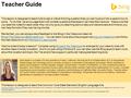 Teacher Guide This lesson is designed to teach kids to ask a critical thinking question that you can’t just put into a search box to solve. To do that,