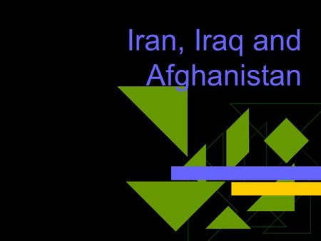 Iran, Iraq and Afghanistan. The Middle East Iran  Type of Government: Islamic theocracy  President Hassan Rouhani and a religious council (past president.