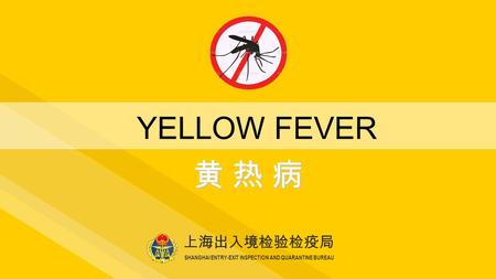 上海出入境检验检疫局 SHANGHAI ENTRY-EXIT INSPECTION AND QUARANTINE BUREAU 黄 热 病黄 热 病黄 热 病黄 热 病 YELLOW FEVER.