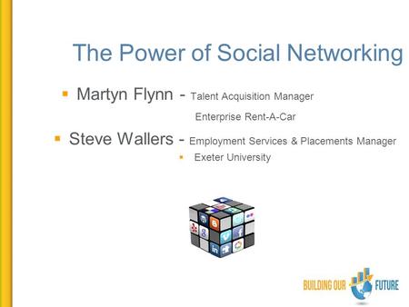 The Power of Social Networking  Martyn Flynn - Talent Acquisition Manager Enterprise Rent-A-Car  Steve Wallers - Employment Services & Placements Manager.