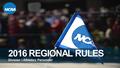 Division I Athletics Personnel 2016 REGIONAL RULES.