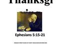 Thanksgi ving Ephesians 5:15-21 ROBISON STREET CHURCH OF CHRIST- EDNACHURCHOFCHRIST.ORG.