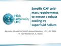 Specific QXF cold- mass requirements to ensure a robust cooling by superfluid helium 4th Joint HiLumi LHC-LARP Annual Meeting: 17-21.11.2014 R. van Weelderen,