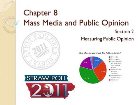 Chapter 8 Mass Media and Public Opinion Section 2 Measuring Public Opinion.