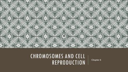 CHROMOSOMES AND CELL REPRODUCTION Chapter 6. HOW DO NEW CELLS FORM? cell reproduction occurs in humans and other organisms When a cell divides, the DNA.