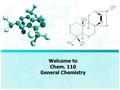 Welcome to Chem. 110 General Chemistry. Dr. Salem Bawaked Professor assistant of Physical Chemistry Where you can find me? Factuality of science – Third.