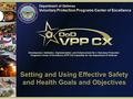 Department of Defense Voluntary Protection Programs Center of Excellence Development, Validation, Implementation and Enhancement for a Voluntary Protection.