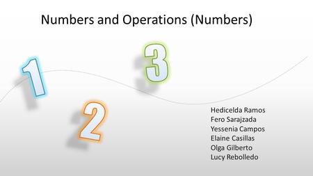 The animation is already done for you; just copy and paste the slide into your existing presentation. Numbers and Operations (Numbers) Hedicelda Ramos.