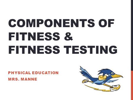 COMPONENTS OF FITNESS & FITNESS TESTING PHYSICAL EDUCATION MRS. MANNE.