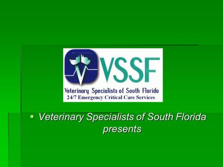  Veterinary Specialists of South Florida presents.