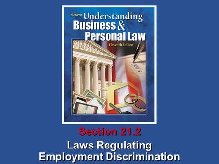 Laws Regulating Employment Discrimination Laws Regulating Employment Discrimination Section 21.2.