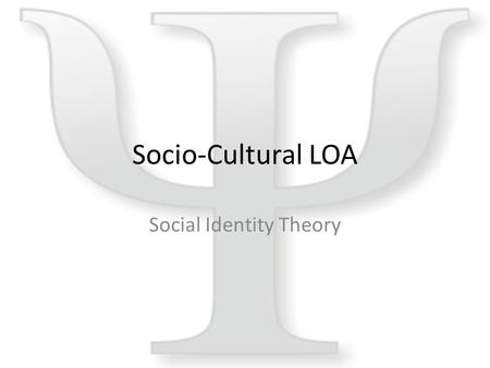 Socio-Cultural LOA Social Identity Theory. What Type of Doodler are you? Psychological research has identified two types of doodler, Concrete Abstract.