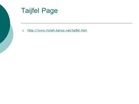 Taijfel Page 