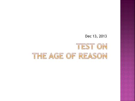 Dec 13, 2013.  On a piece of paper, write your name at the top.  Place the number of the question before each response.