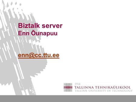 Biztalk server Enn Õunapuu