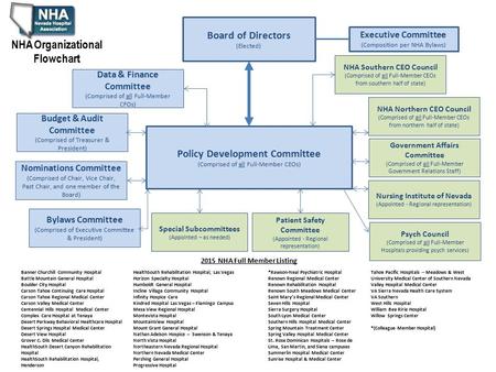 Board of Directors (Elected) Policy Development Committee (Comprised of all Full-Member CEOs) Data & Finance Committee (Comprised of all Full-Member CFOs)