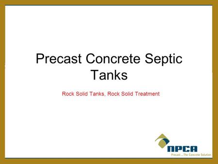 Precast Concrete Septic Tanks