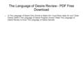 The Language of Desire Review - PDF Free Download