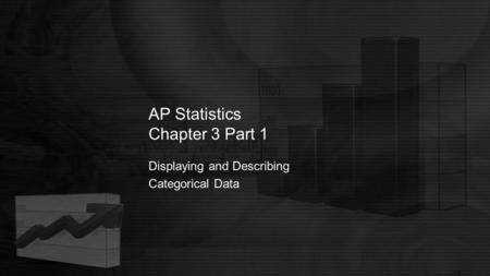 AP Statistics Chapter 3 Part 1 Displaying and Describing Categorical Data.