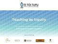 Teaching as Inquiry Powerpoint presentation description www.tetoitupu.org.