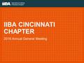 IIBA CINCINNATI CHAPTER 2016 Annual General Meeting.